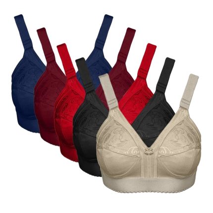 Women's Soft Cotton Bra – Seamless, Non-Wired, Adjustable Straps, Cup Size B